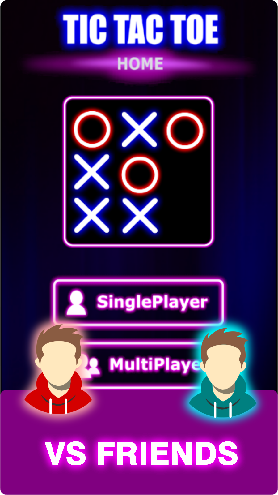 Tic Tac Toe Home : 2 Player XO Captura de pantalla 4