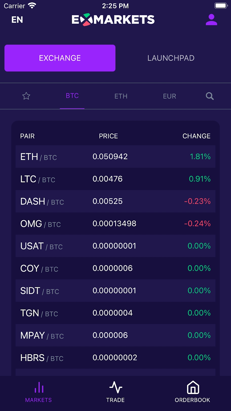 ExMarkets應用截圖第1張