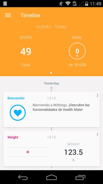 Withings Health Mate Captura de pantalla 2