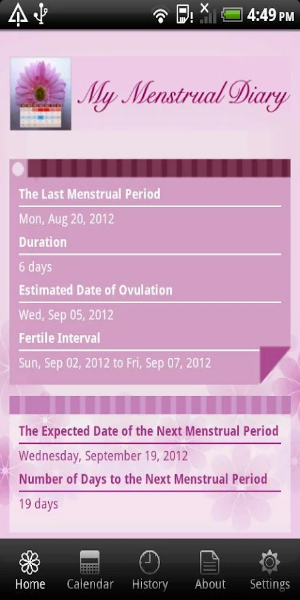 My Menstrual Diary Captura de pantalla 1