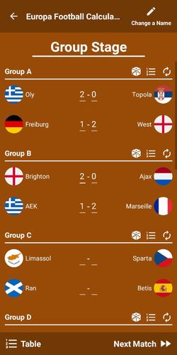 Europa Football Calculator 23 スクリーンショット 2
