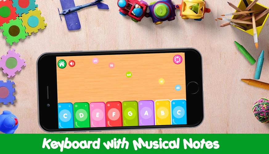 Infant piano with farm animals Screenshot 2