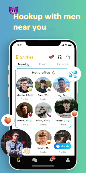 Sniffles: Gay Guys Hookup 스크린샷 1