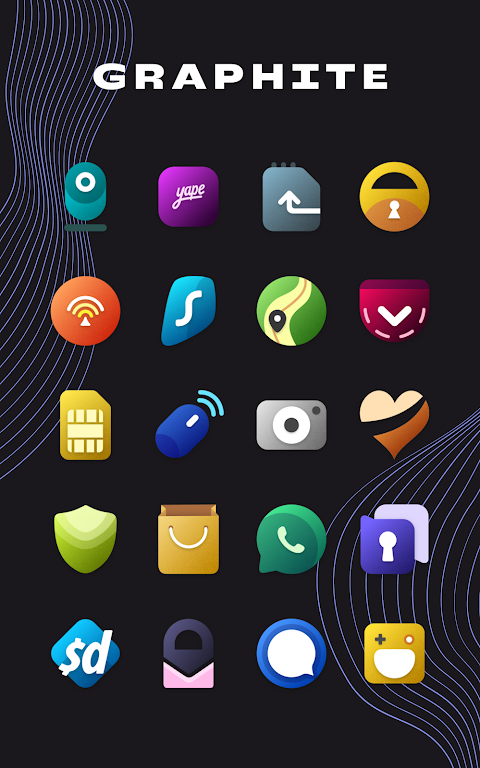 Graphite Icon Pack Mod スクリーンショット 3