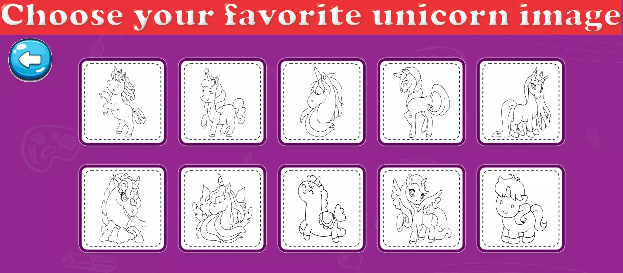 Little Unicorn Coloring Pages应用截图第3张