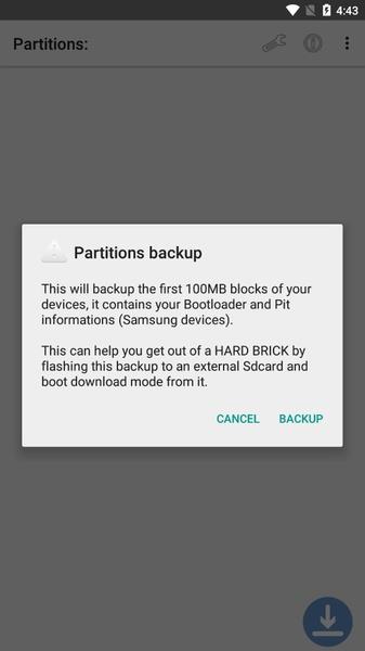 Partitions Backup and Restore स्क्रीनशॉट 2