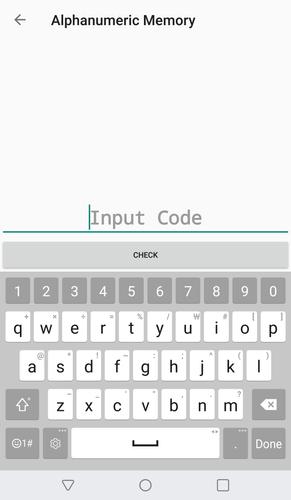 Alphanumeric Memory 스크린샷 2
