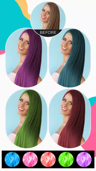 Hair Color Changer Editor Screenshot 2