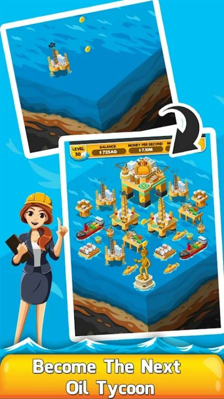 Oil Tycoon 2: Idle Miner Game स्क्रीनशॉट 3