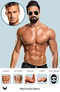 Man Fit Body Photo Editor: Abs Capture d'écran 1