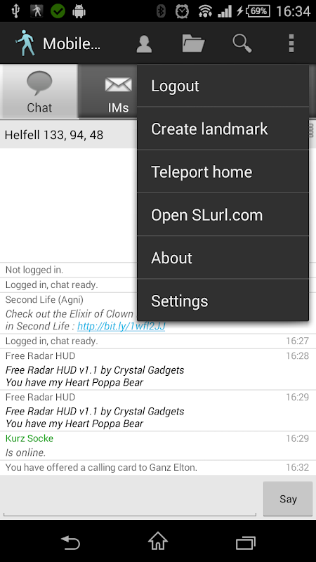 Mobile Grid Client Screenshot 1