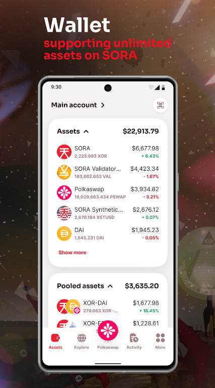 SORA Wallet Polkaswap Capture d'écran 2
