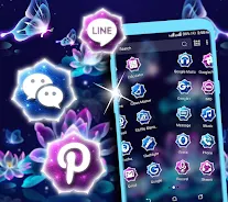 Neon Lotus Launcher Theme应用截图第2张