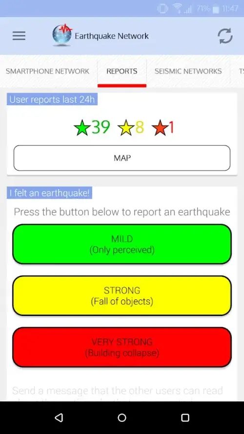 Earthquake Network PRO स्क्रीनशॉट 4