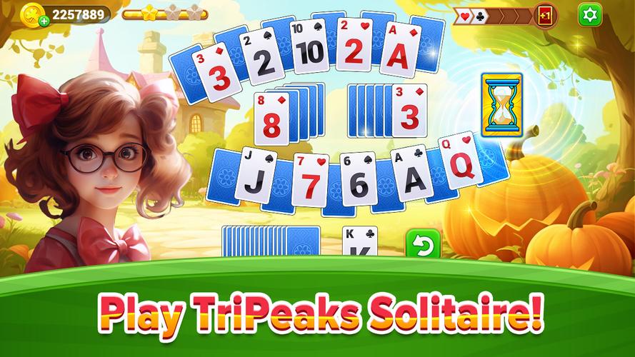 TriPeaks Solitaire Flowers स्क्रीनशॉट 1