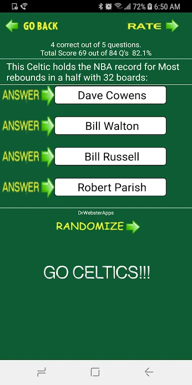 Trivia & Schedule Celtics fans应用截图第2张