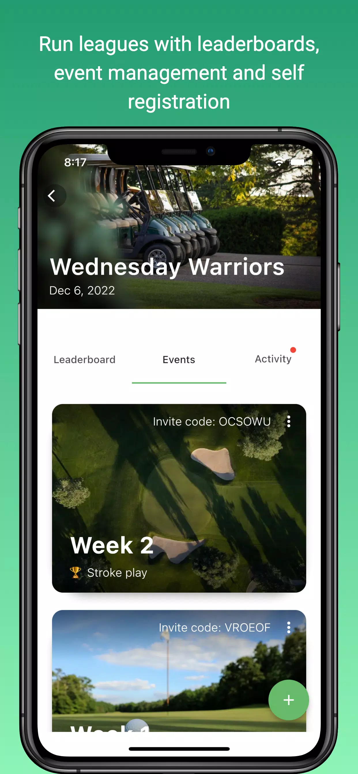 Squabbit - Golf Tournament App 스크린샷 1
