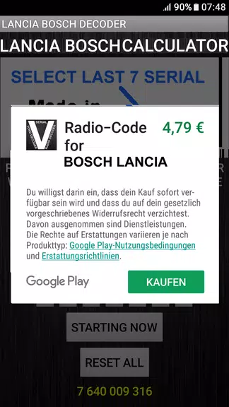 Bosch Lancia Radio Code Decode应用截图第3张