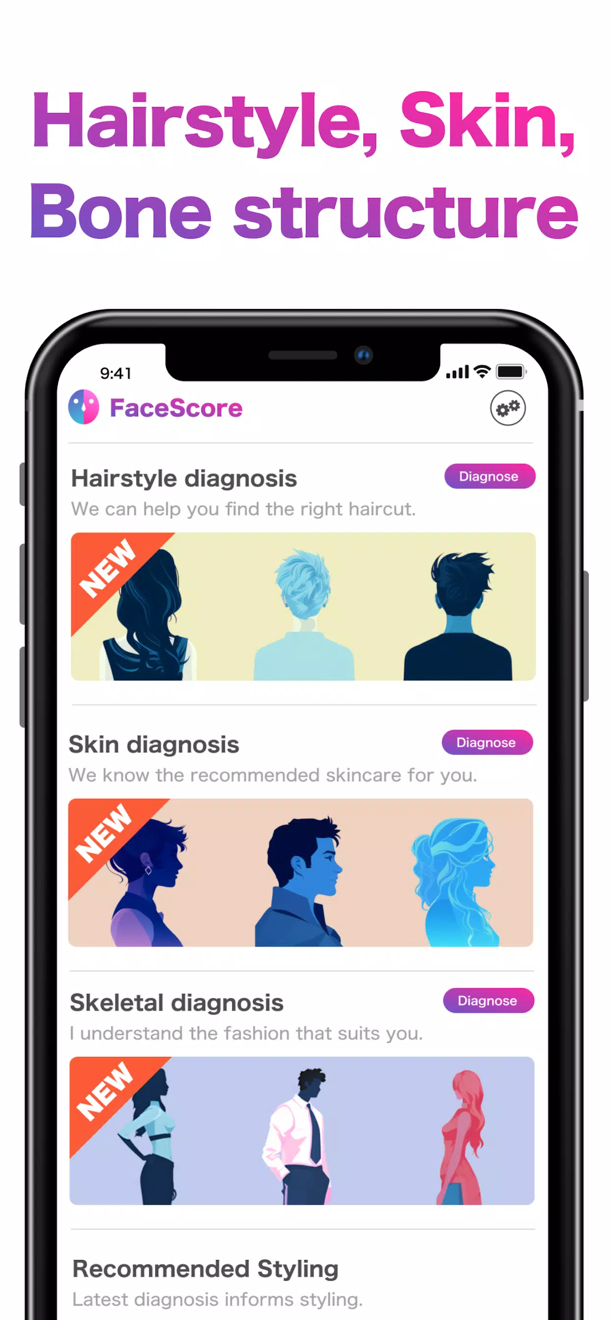 「FaceScore」顔のバランスを点数で採点 顔診断アプリ Capture d'écran 4