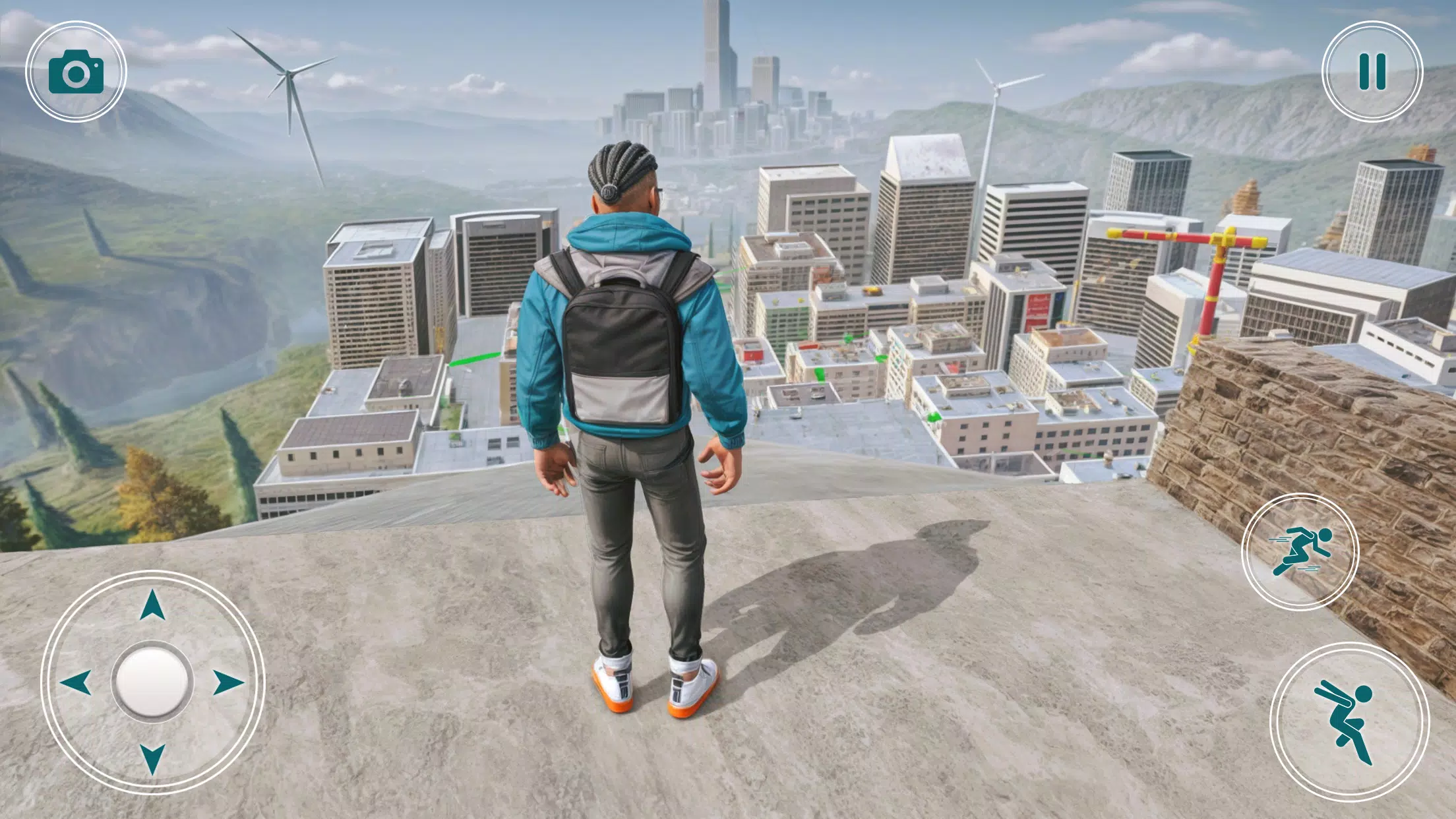 Going Up Parkour Rooftop Games Captura de tela 2