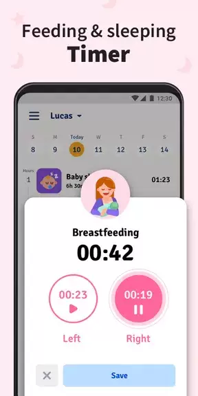 Baby Tracker - Breastfeeding Capture d'écran 2