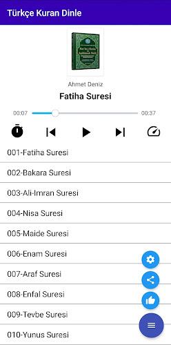 Türkçe Kuran Dinle-İnternetsiz スクリーンショット 2