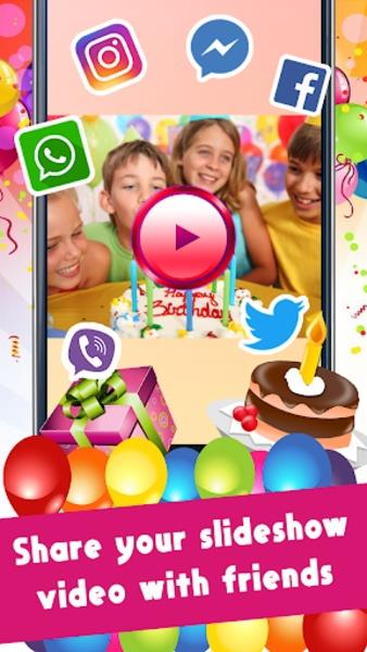 Happy Birthday Video Maker With Music And Photos 스크린샷 2