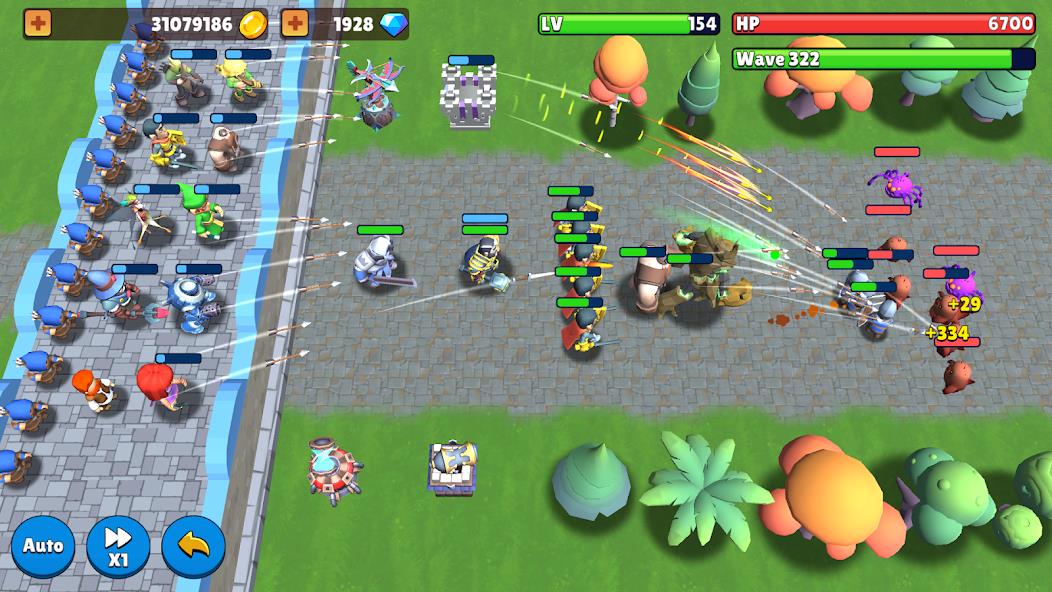 Wall Castle: Tower Defense TD Mod スクリーンショット 1