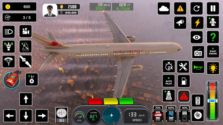 Pilot Flight Simulator Games स्क्रीनशॉट 2