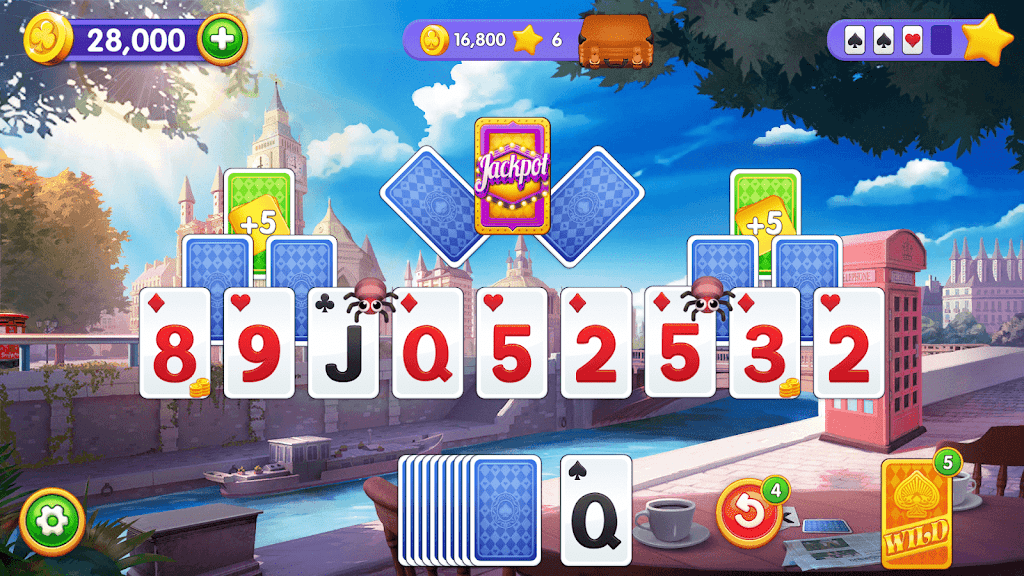 Solitaire Trip: Classic Tripeaks Card Game 스크린샷 1