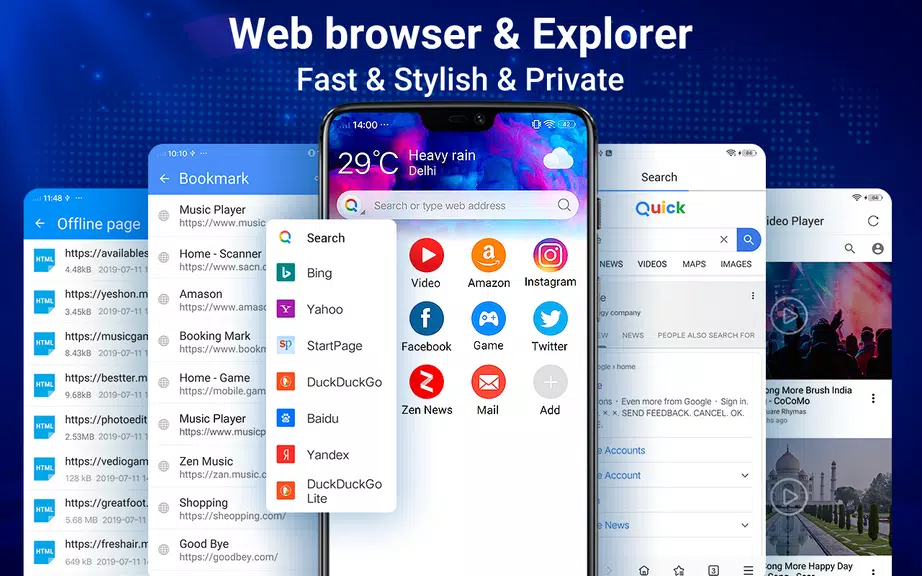 Web Browser - Fast & Privacy Capture d'écran 1