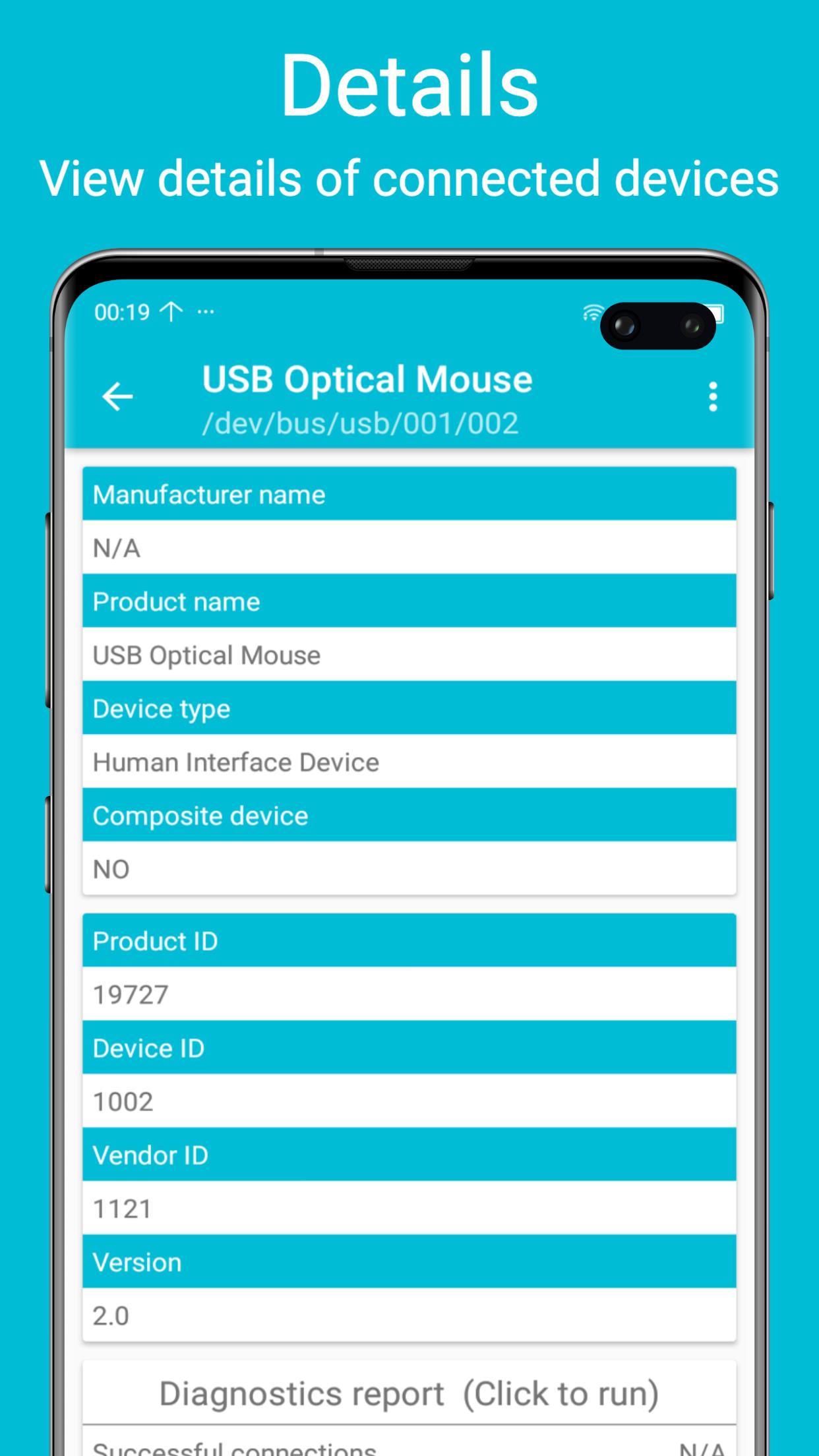 USB diagnostics स्क्रीनशॉट 2