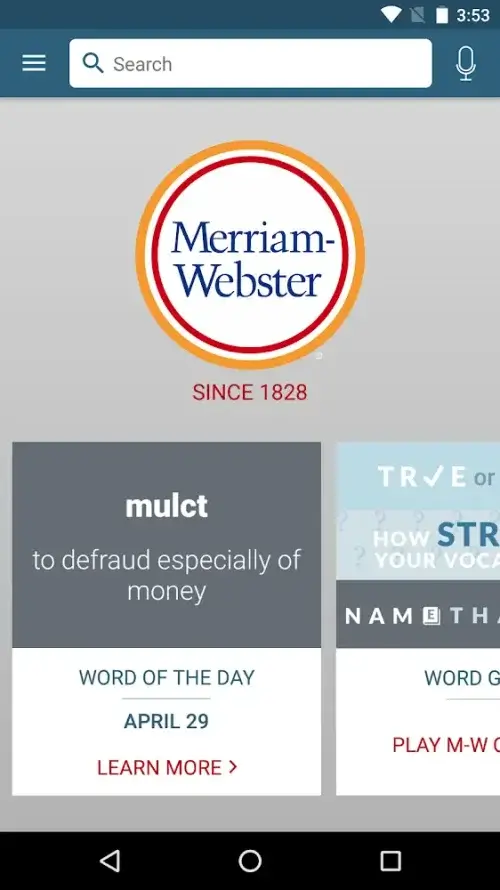 Merriam - Webster Dictionary Capture d'écran 1