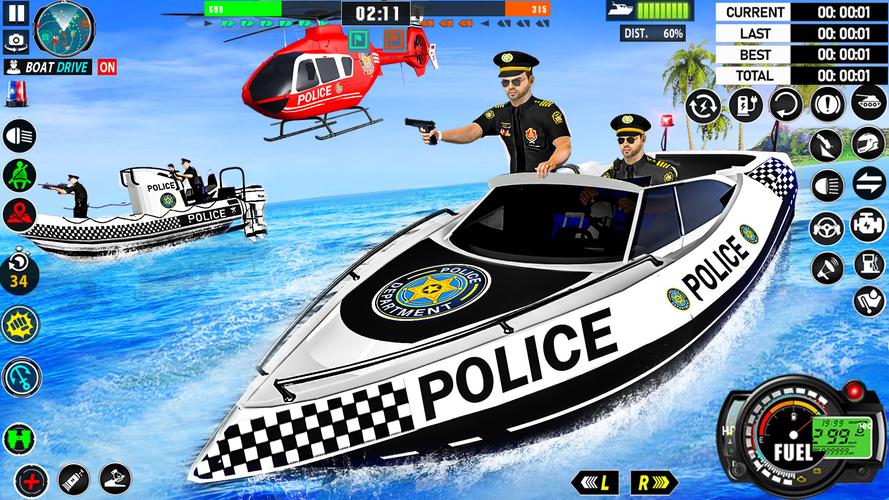 Police Boat Chase Crime Games स्क्रीनशॉट 4
