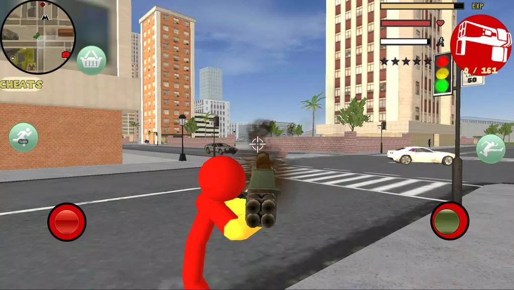 Iron Stickman Rope Hero Gangst Screenshot 2