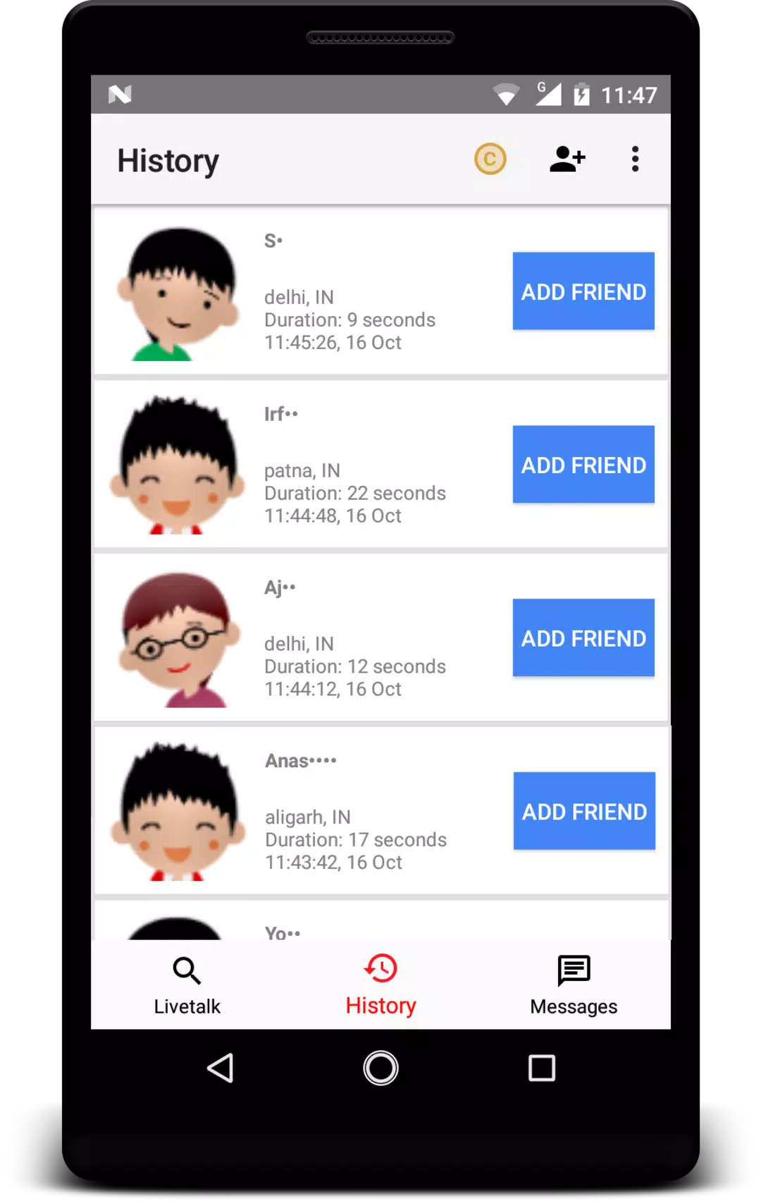 Livetalk - Live Video Chat Captura de tela 2