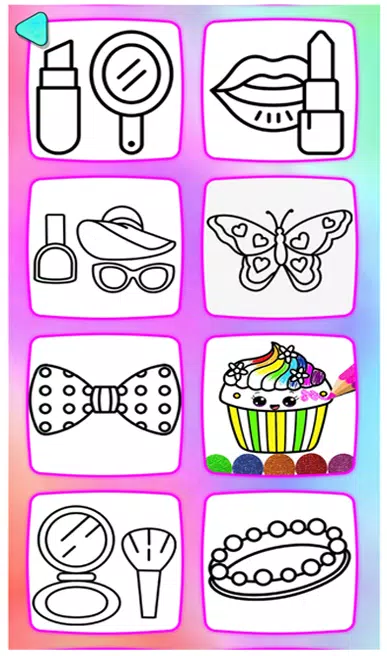 Beauty Glitter coloring game Captura de pantalla 2