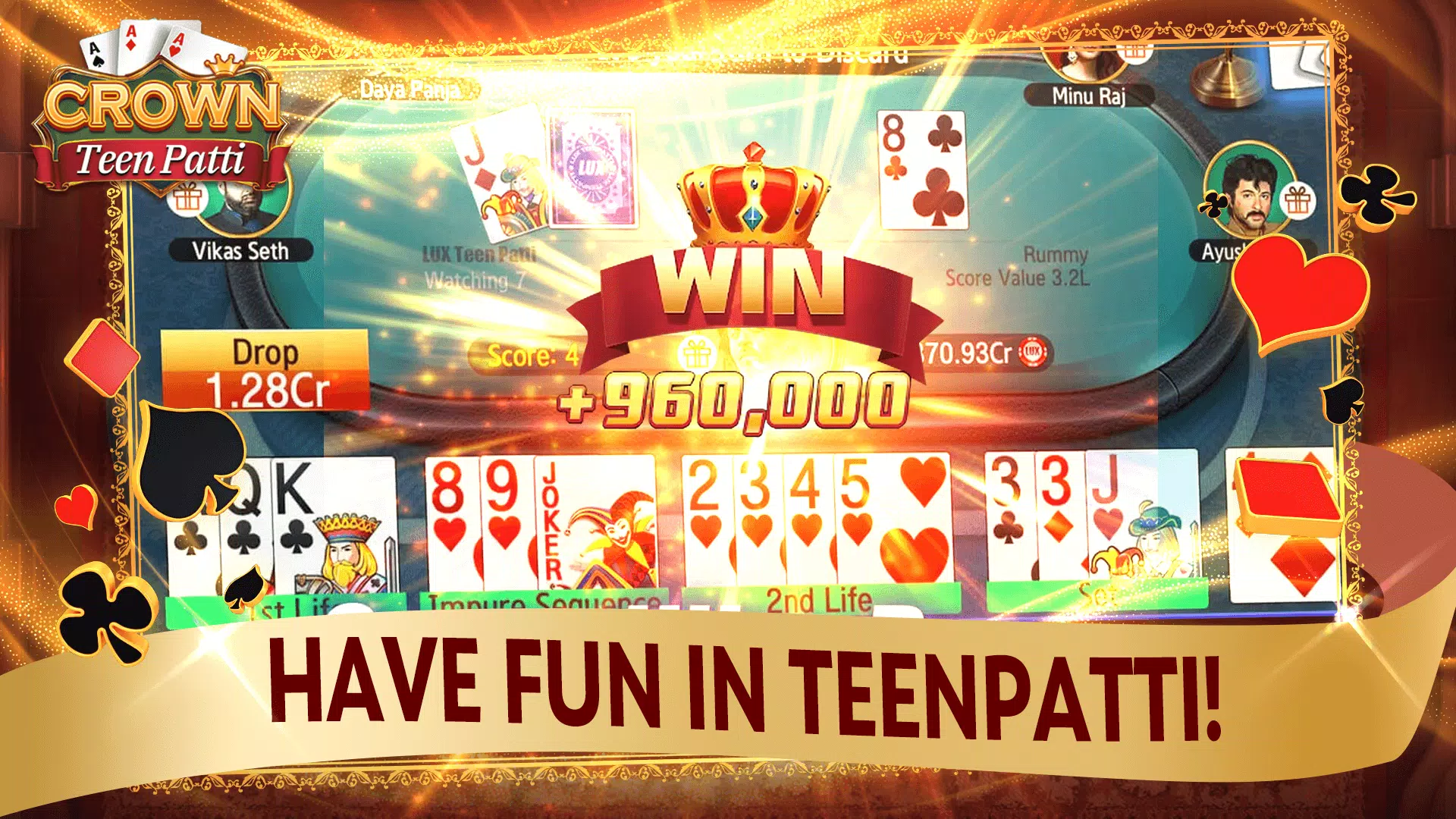 Teen Patti Crown Capture d'écran 1