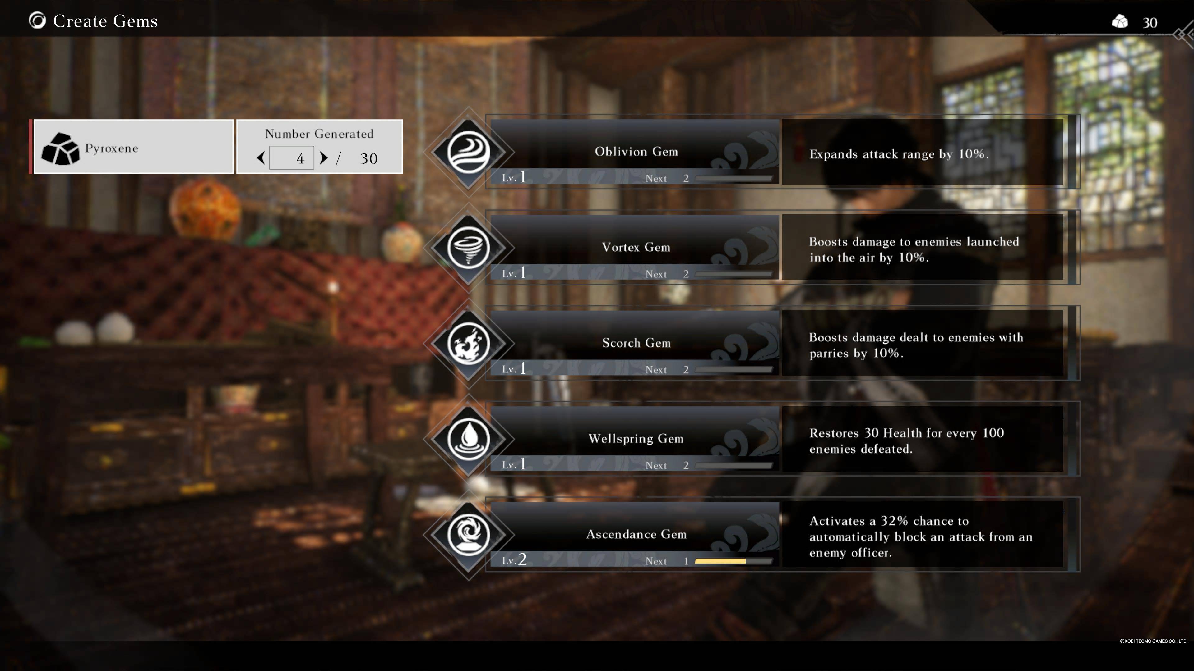 Crafting Gems Guide for Dynasty Warriors: Origins
