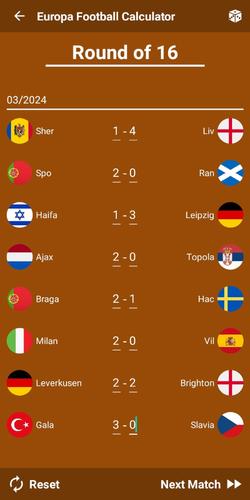 Europa Football Calculator 23 スクリーンショット 3