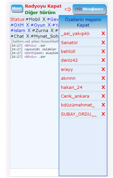 Mirc Sohbet Chat Odaları Capture d'écran 2