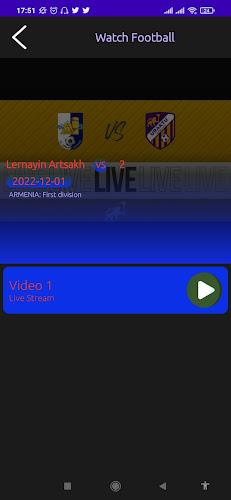 Football Live score TV Stream Capture d'écran 1