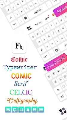 Fonts Keyboard: Şrift Sənəti Captura de tela 1