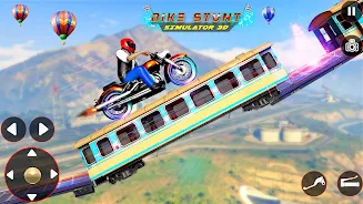 Bike Stunt 3D Simulator Games Скриншот 1