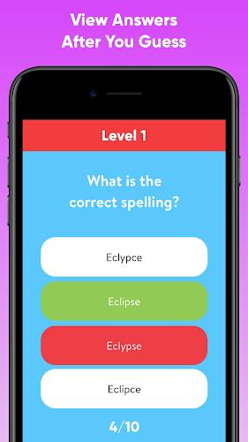 Spelling Test Quiz Captura de pantalla 2