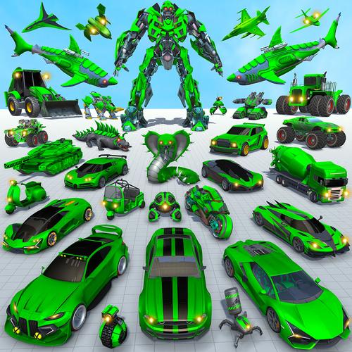 Shark Robot Car Game 3d Captura de tela 1