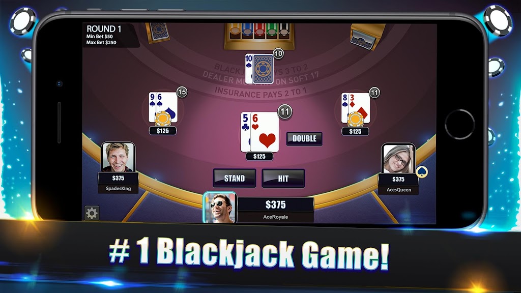Blackjack Legends: 21 Online Multiplayer Casino應用截圖第1張