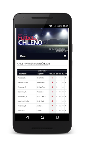 Live Chilean Soccer Captura de pantalla 1