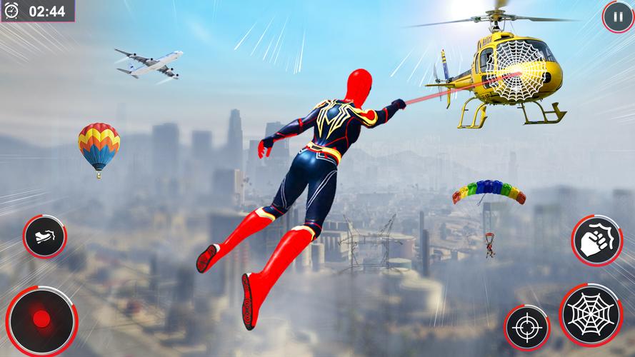 Flying Spider Rope Hero Fight 스크린샷 4