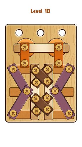 Nuts & Bolts Wood Screw Puzzle スクリーンショット 3